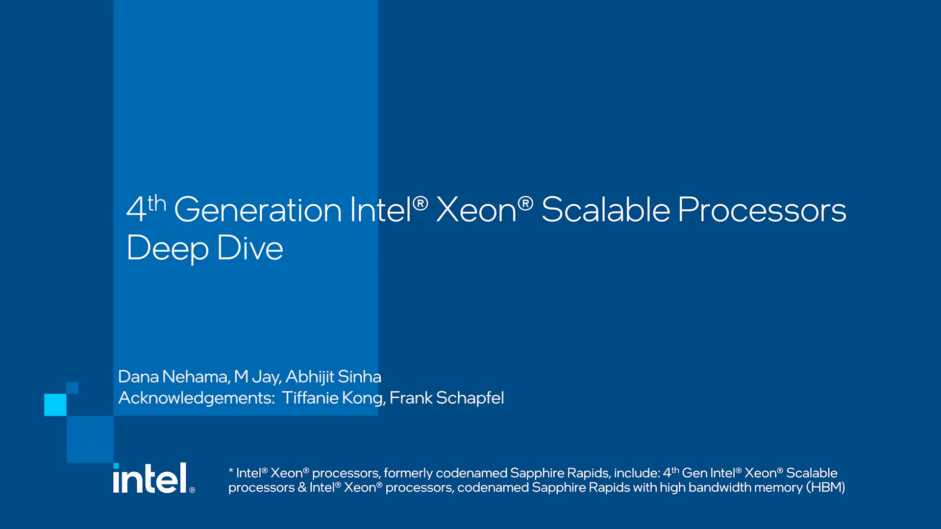 4th Generation Intel® Xeon® Scalable Processors Deep Dive Video