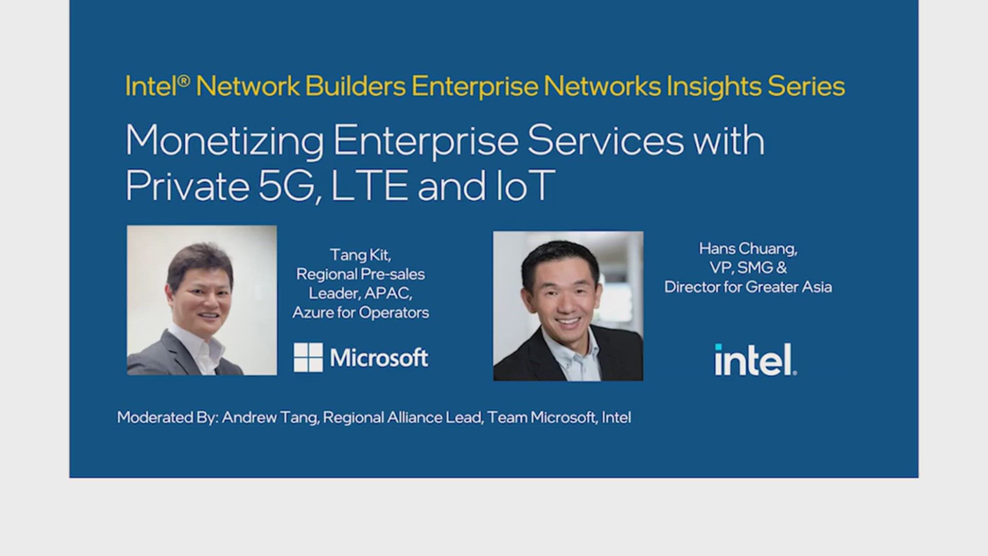 Monetizing Enterprise Services with Private 5G, LTE and IoT